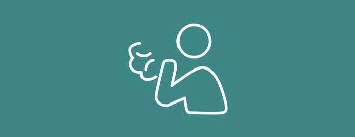 Piktogramm hustender Mensch